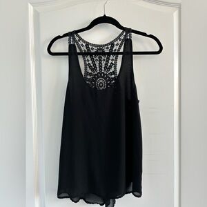 Black lace tank